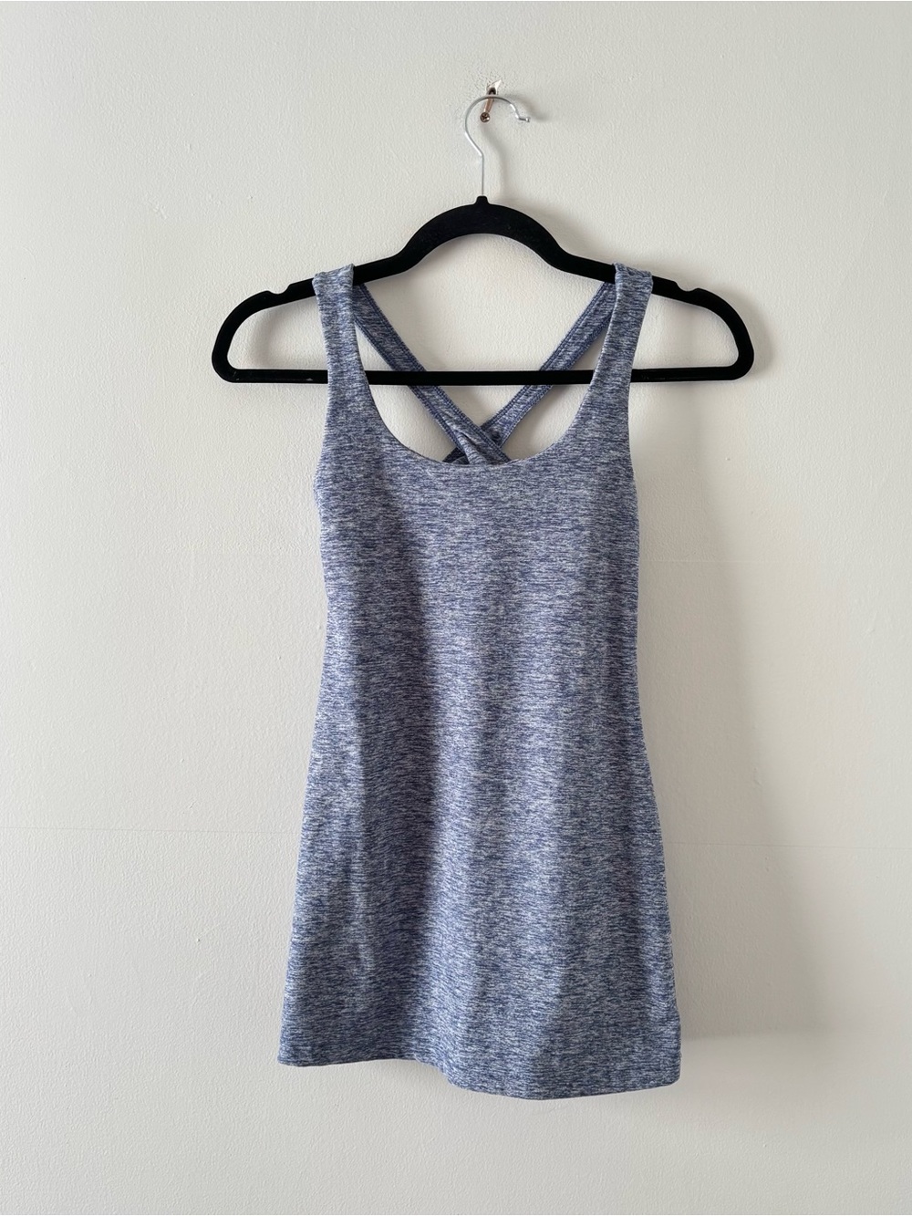Beyond Yoga Spacedye Strappy Tank Top Shelf Bra Scoop Neck Athletic Heathered